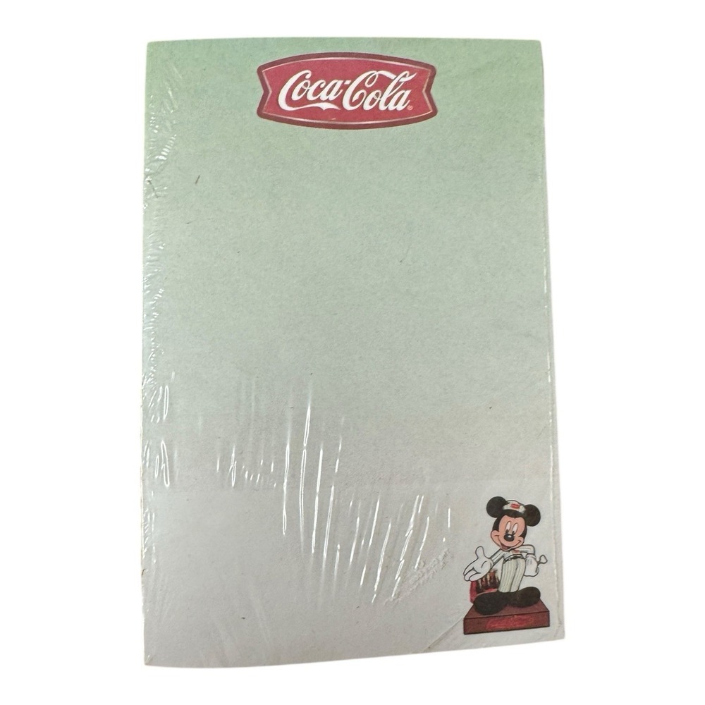 Mickey Mouse Coca Cola Delivery Man Note Pad‎ Stationary Disney 6x4